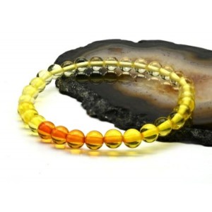 Браслет из янтаря шарик 6мм цвет лимонный, 17см (иск.) Браслет из янтаря шарик 6мм цвет лимонный, 17см (иск.)