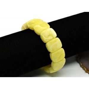 Браслет из янтаря прямоугольник 19*14мм цвет молочный, 18см (иск.) Браслет из янтаря прямоугольник 19*14мм цвет молочный, 18см (иск.)