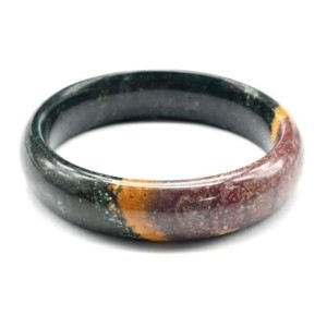 Браслет круглый из яшмы гелиотроп ширина 15мм, 44,7г Браслет круглый из яшмы гелиотроп ширина 15мм, 44,7г