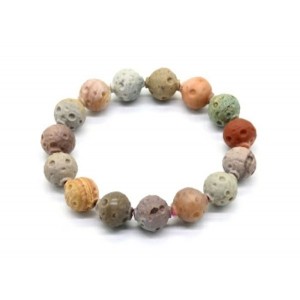 Браслет из яшмы Луна шарик 12мм, 24,1г