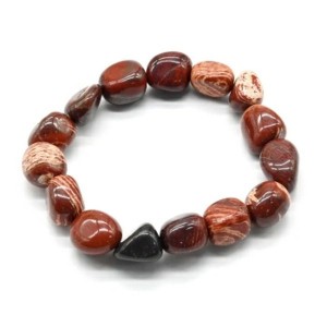 Браслет из яшмы галтовка 10*15мм, 17см