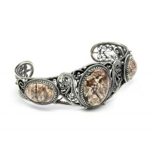 Браслет из яшмы уральской, 20 см.