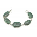 Браслет лиственит, 21,5см.