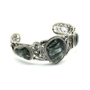 Браслет серафинит, 20 см.