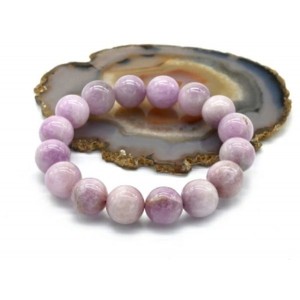 Браслет из Кунцита шарик 12мм, 58г