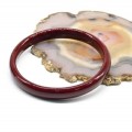 Браслет кольцо на руку из муранского стекла ширина 9мм цвет бургундское вино (иск.)
