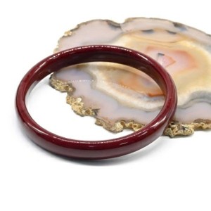 Браслет кольцо на руку из муранского стекла ширина 9мм цвет бургундское вино (иск.)