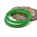 Браслет круглый из муранского стекла ширина 8мм цвет зеленый яркий (иск.)