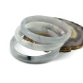 Браслет обруч из муранского стекла ширина 9мм цвет серый (иск.)