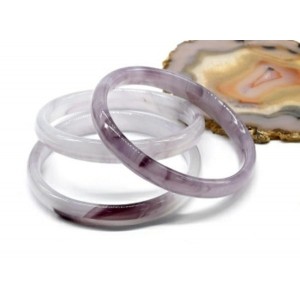 Браслет обруч из муранского стекла ширина 9мм цвет сиренево-белый (иск.) Браслет обруч из муранского стекла ширина 9мм цвет сиренево-белый (иск.)