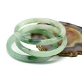 Браслет круглый из муранского стекла ширина 8мм цвет мятный (иск.)