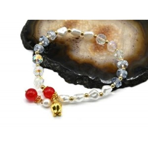 Браслет "Тюльпан", цвет красный, 17см (иск.)