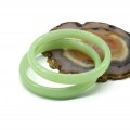 Браслет круглый из муранского стекла ширина 9мм цвет салатовый (иск.)