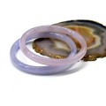 Браслет обруч из муранского стекла ширина 8мм цвет лавандовый (иск.)