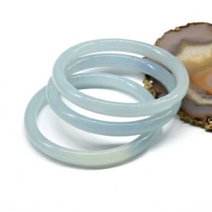 Браслет круглый из муранского стекла ширина 8мм цвет голубой (иск.)