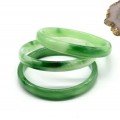 Браслет круглый из муранского стекла ширина 9мм цвет зеленый (иск.)