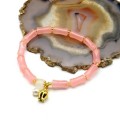 Браслет из полимера "Тюльпан" цвет розовый светлый, 17см (иск.)