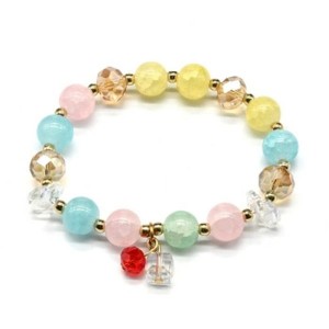 Браслет из полимера шарик 10мм цвет ассорти (иск.)