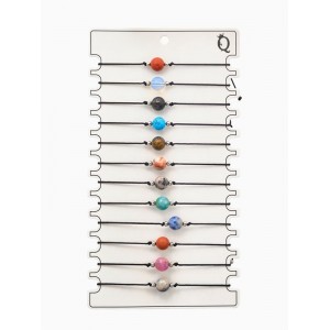 Браслет-оберег «Нить судьбы» шар №8, цветной, цвет золотистый