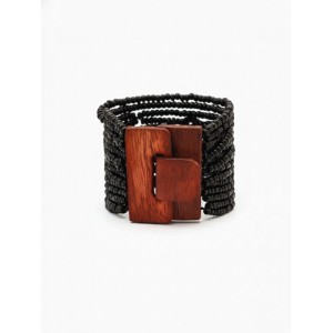 Браслет плетёный, 20×5 см, чёрный