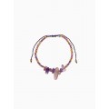 Браслет, длина 16 см, сиреневый, красный Браслет, длина 16 см, сиреневый, красный