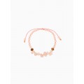 Браслет, длина 16 см, розовый, золотой