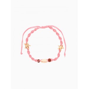 Браслет на ногу анклет «Пляжный», длина 18 см, розовый