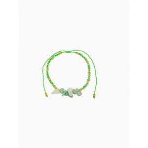 Браслет, длина 16 см, зелёный