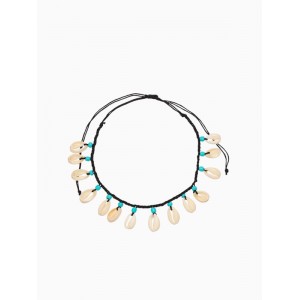 Браслет на ногу «Ракушки», анклет, длина 24 см, чёрный