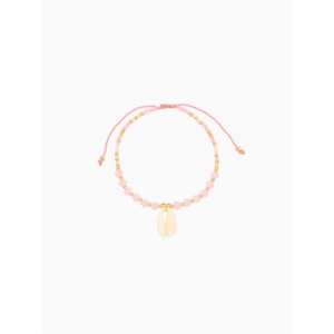 Браслет «Лила», длина 16 см, розовый, цвет золотистый