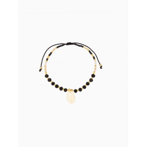 Браслет «Лила», длина 16 см, чёрный, цвет золотистый Браслет «Лила», длина 16 см, чёрный, цвет золотистый