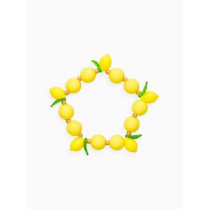Браслет «Лимоны», d=8 см, жёлтый, цвет золотистый