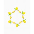 Браслет «Лимоны», жёлто-белый, цвет золотистый
