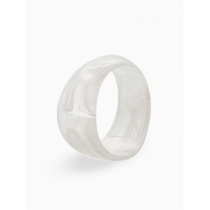 Браслет манжета «Тренд», d=7.5 см, широкий, акрил, белый