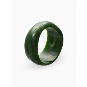 Браслет манжета «Тренд», d=7.5 см, широкий, акрил, зелёный травяной