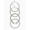 Браслет «Стиль. Плетение и Звенья», набор 4 шт. белый, цвет серебристый