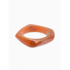 Браслет манжета «Тренд», d=9 см, широкий, акрил, оранжевый