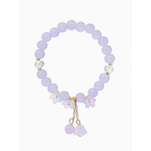 Браслет «Цветы Незабудки» шар №8, d=6 см, фиолетовый