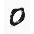 Браслет манжета «Тренд», d=9 см, широкий, акрил, чёрный