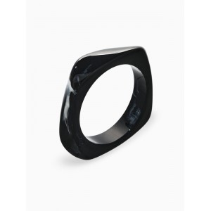 Браслет манжета «Тренд», d=9 см, широкий, акрил, чёрный