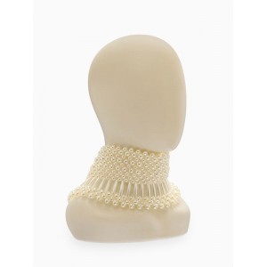 Колье-Колье-чокер жемчуг «Богема», d=8, 10, 12, белое