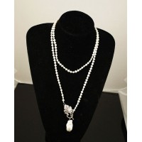 Колье жемчуг барокко 100см, застежка тогл