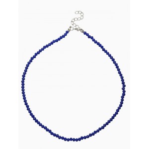 Колье-чокер из бисера «Хрусталь» тёмно-синий, цвет серебристый, 37 см + 5 см доп, цепочка