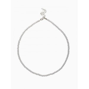 Колье-чокер из бисера «Хрусталь», белый, цвет серебристый, 37 см + 5 см доп, цепочка