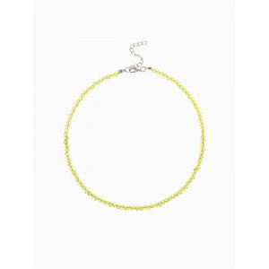 Колье-чокер из бисера «Хрусталь», травяной, цвет серебристый, 37 см + 5 см доп, цепочка