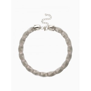 Колье-чокер «Кручёный Обруч», цвет серебро Колье-чокер «Кручёный Обруч», цвет серебро