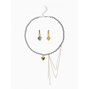 Комплект: колье, серьги «Трансформеры», цветной