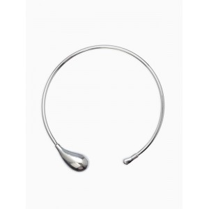 Колье-Колье-чокер "Капли БО", цвет серебро