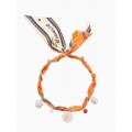 Колье-Колье-чокер на платке "Стиль". цвет оранжевый с золотом
