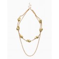 Колье цепочка «барокко», 2 яруса, цвет золото